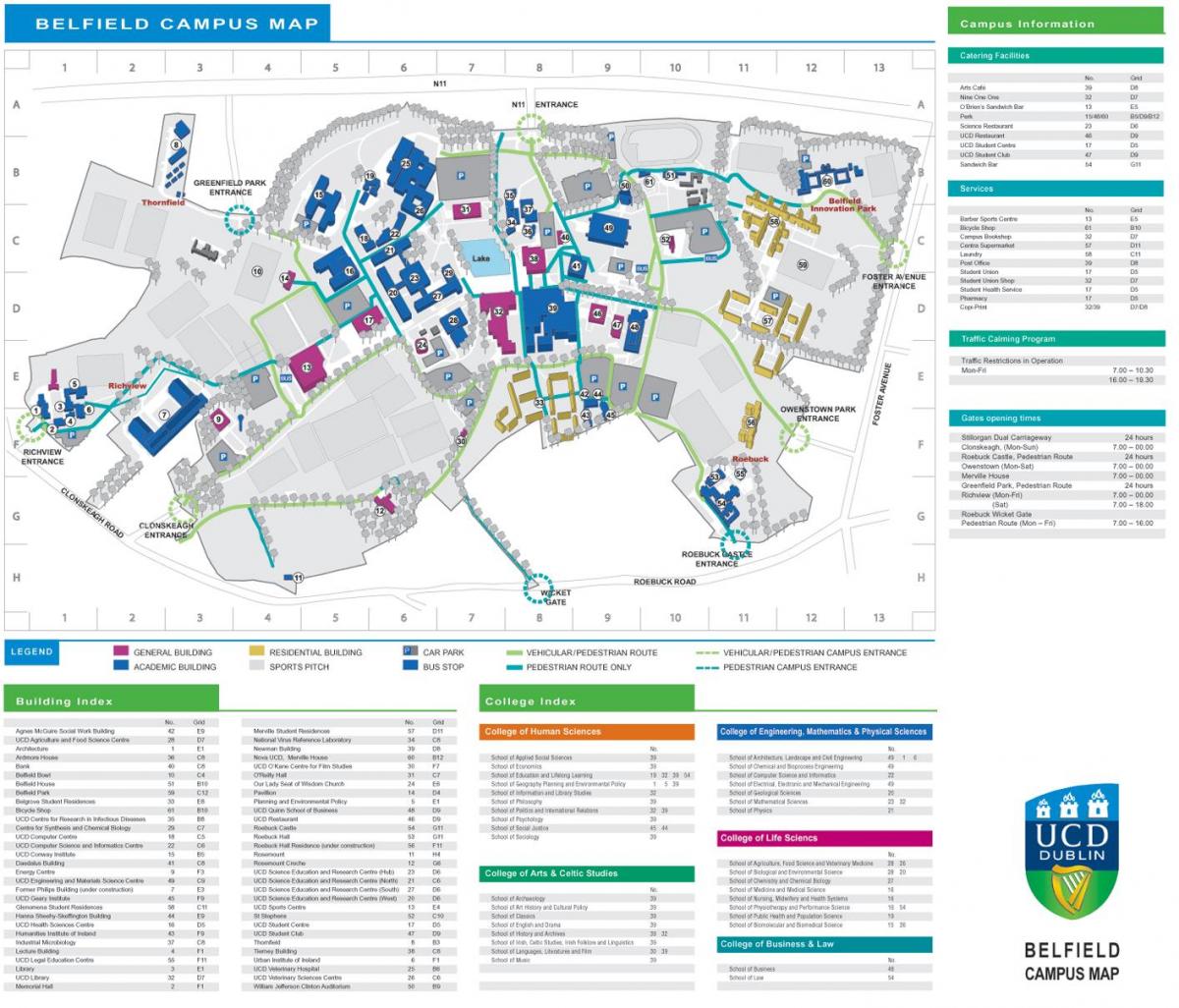 UCD Dublin karta