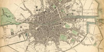 Karta över Dublin 1916