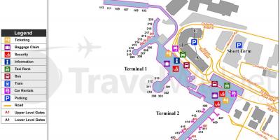 Karta över Dublin flygplats