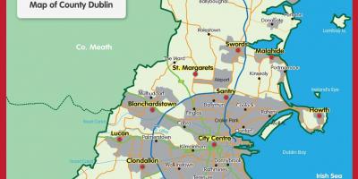 Karta över Dublin län