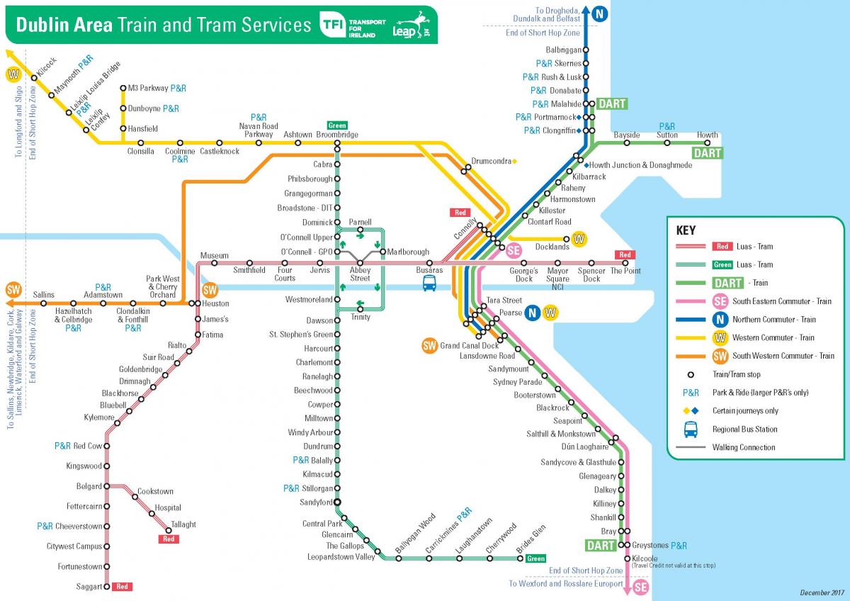 karta över Dublin tunnelbana