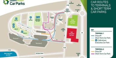 Karta över Dublin airport terminal 2